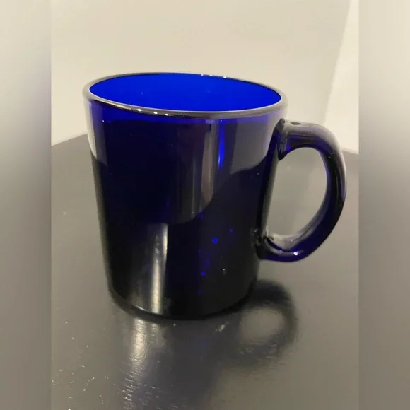 Cobalt Blue Vintage Coffee Mug Made In USA 12 Oz Heavy - Picture 1 of 5